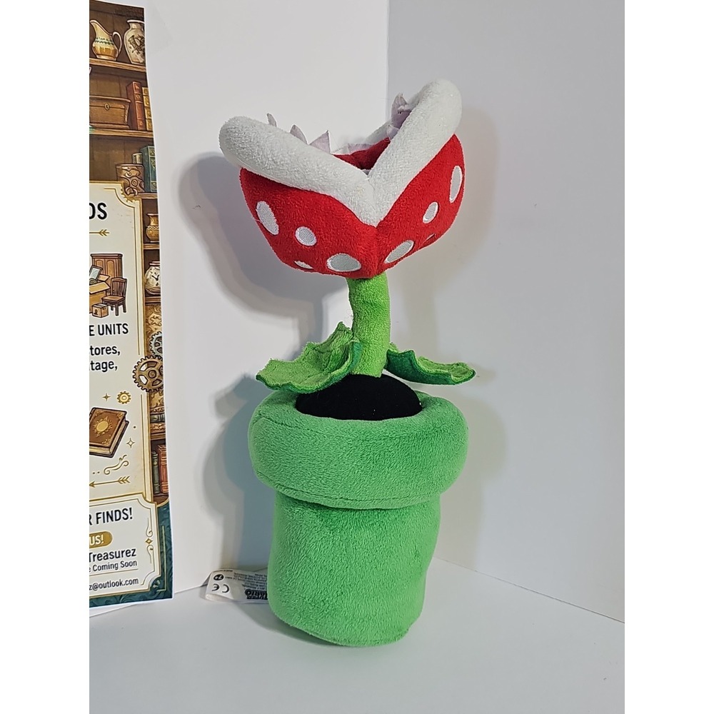 Super‎ Mario Bros - 2017 Piranha Plant Plush Doll Flower Figure Stuffed Toy 9"
